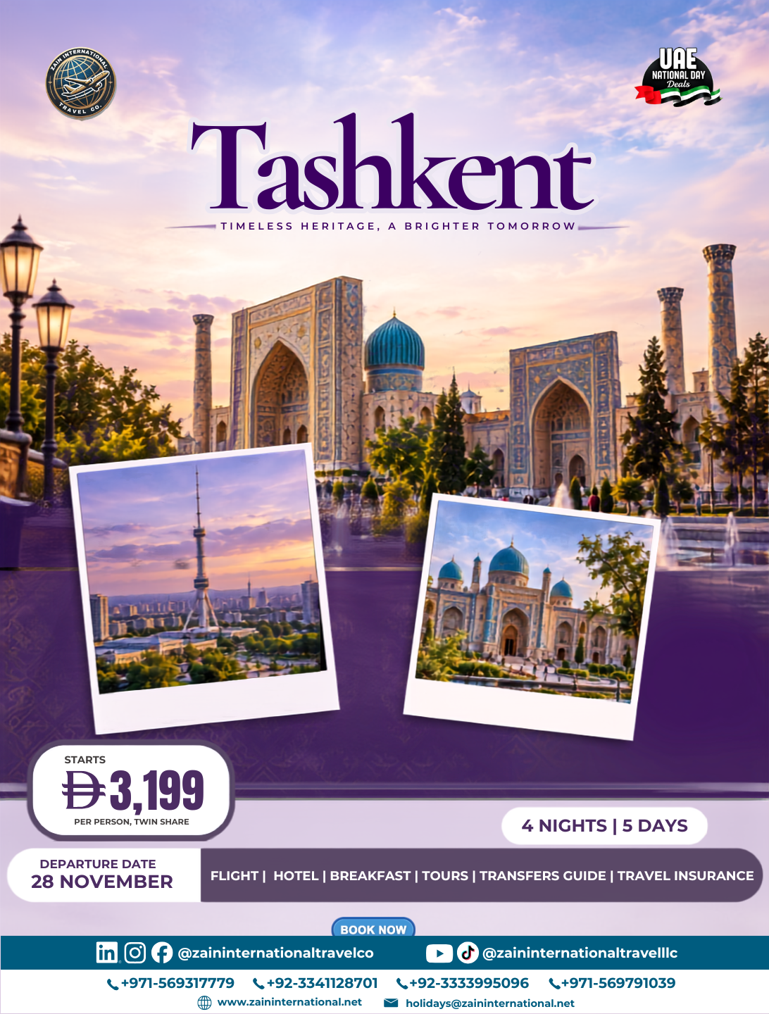 Tashkent package option 2, UAE National Day Deals