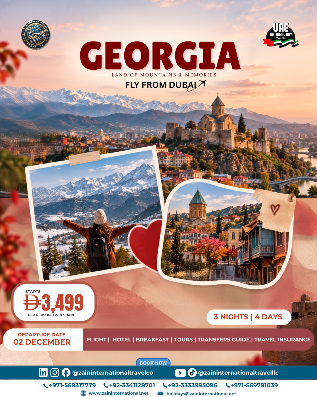 Georgia package option 3, UAE National Day Deals