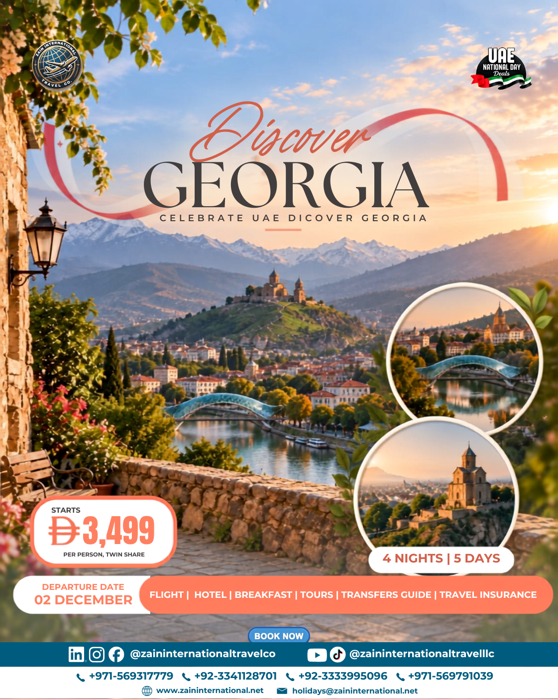 Georgia package option 2, UAE National Day Deals