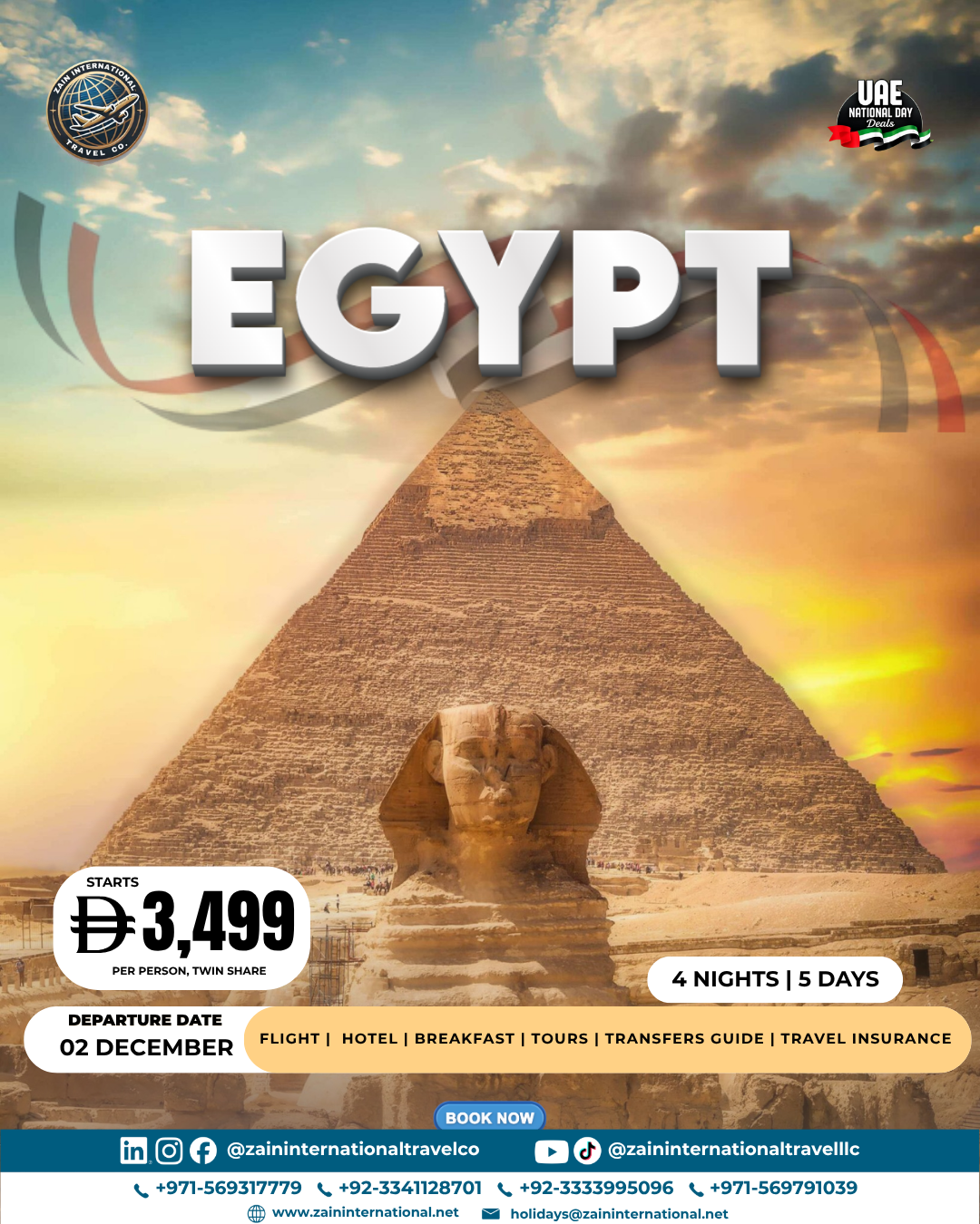 Egypt package, UAE National Day Deals