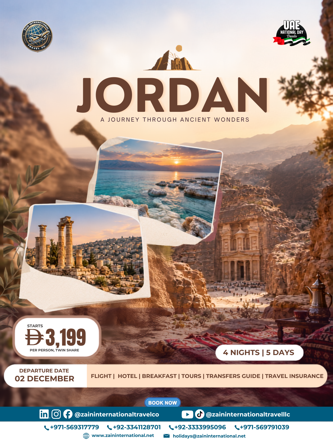 Jordan package, UAE National Day Deals