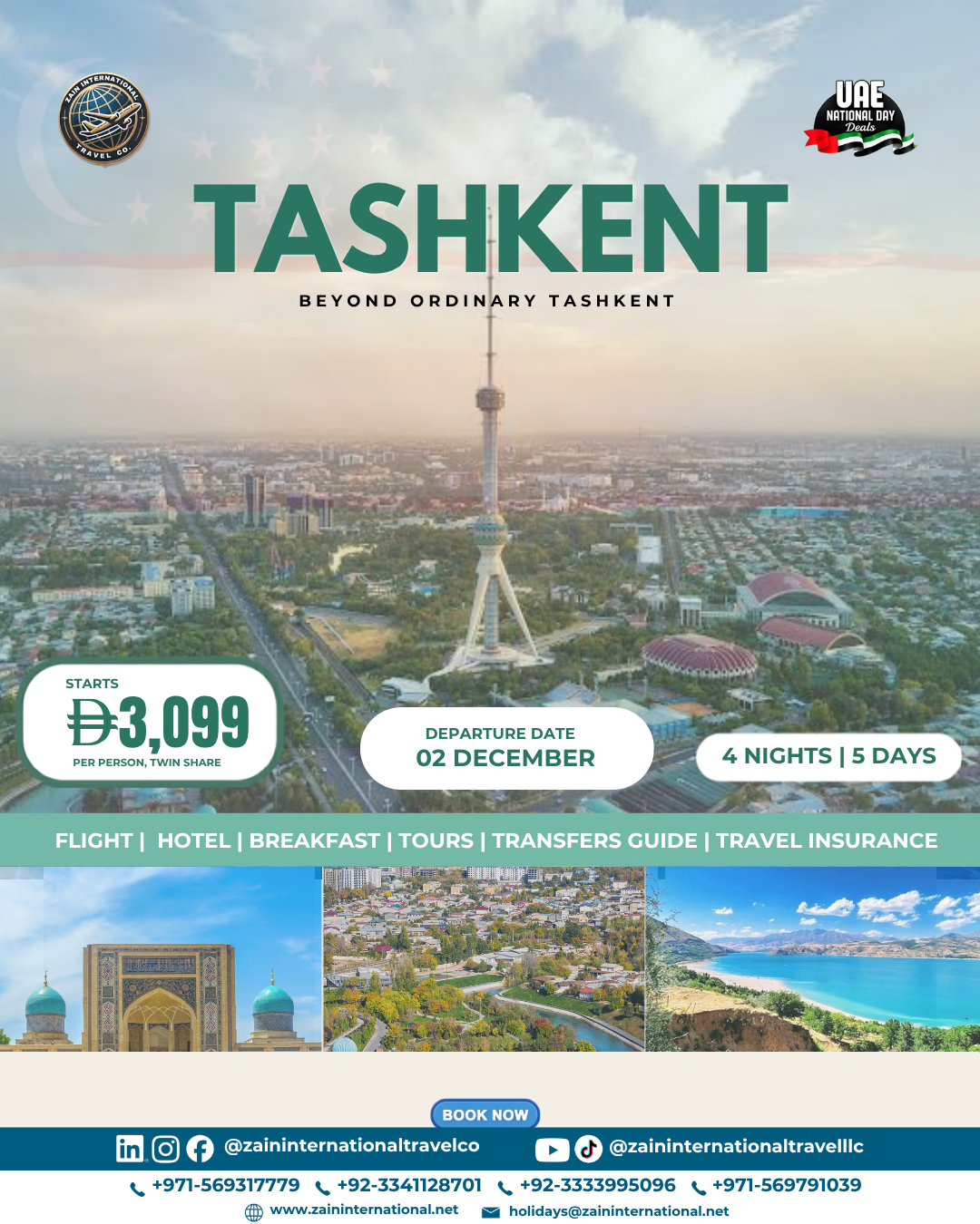 Tashkent package option 1, UAE National Day Deals