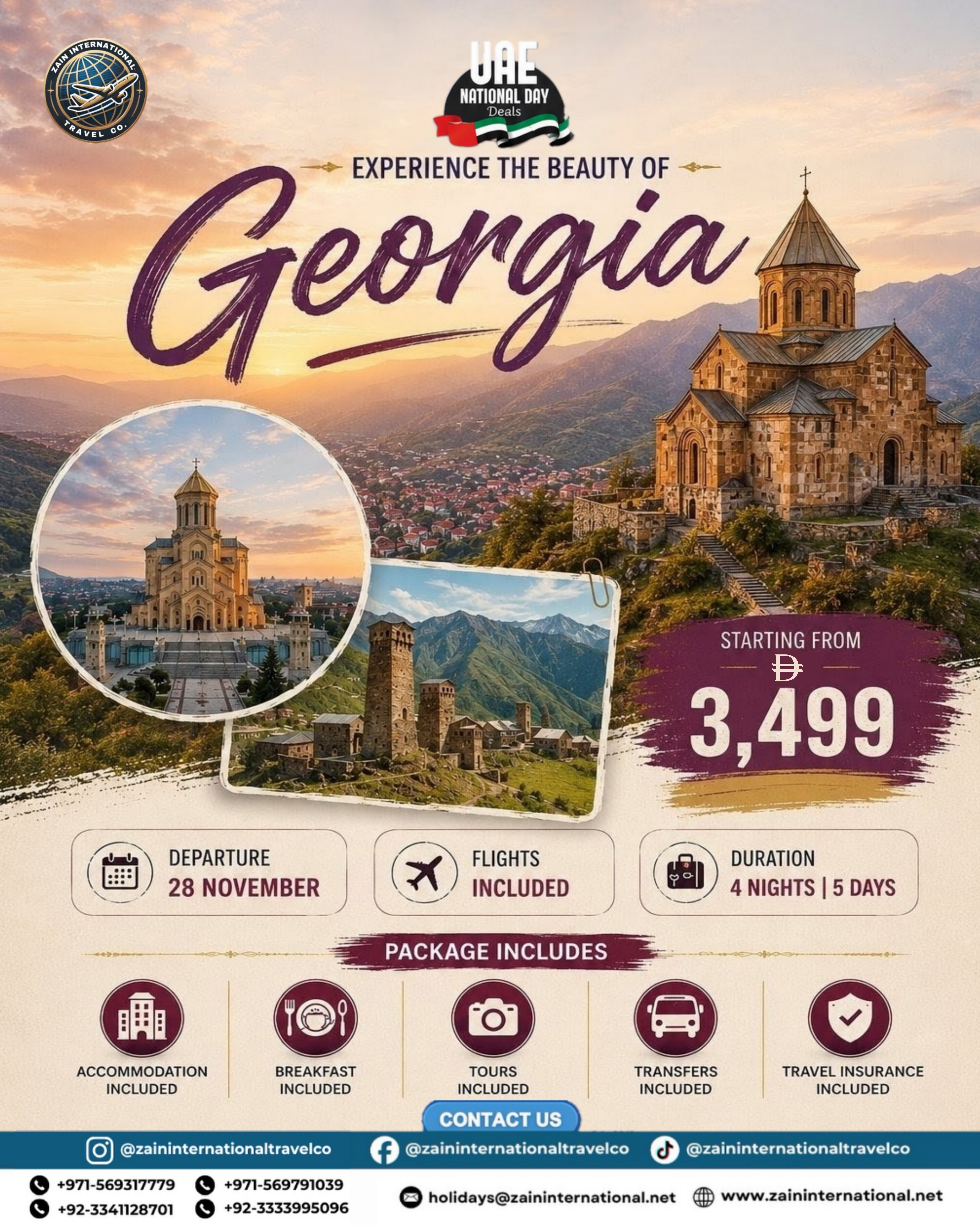 Georgia package option 1, UAE National Day Deals