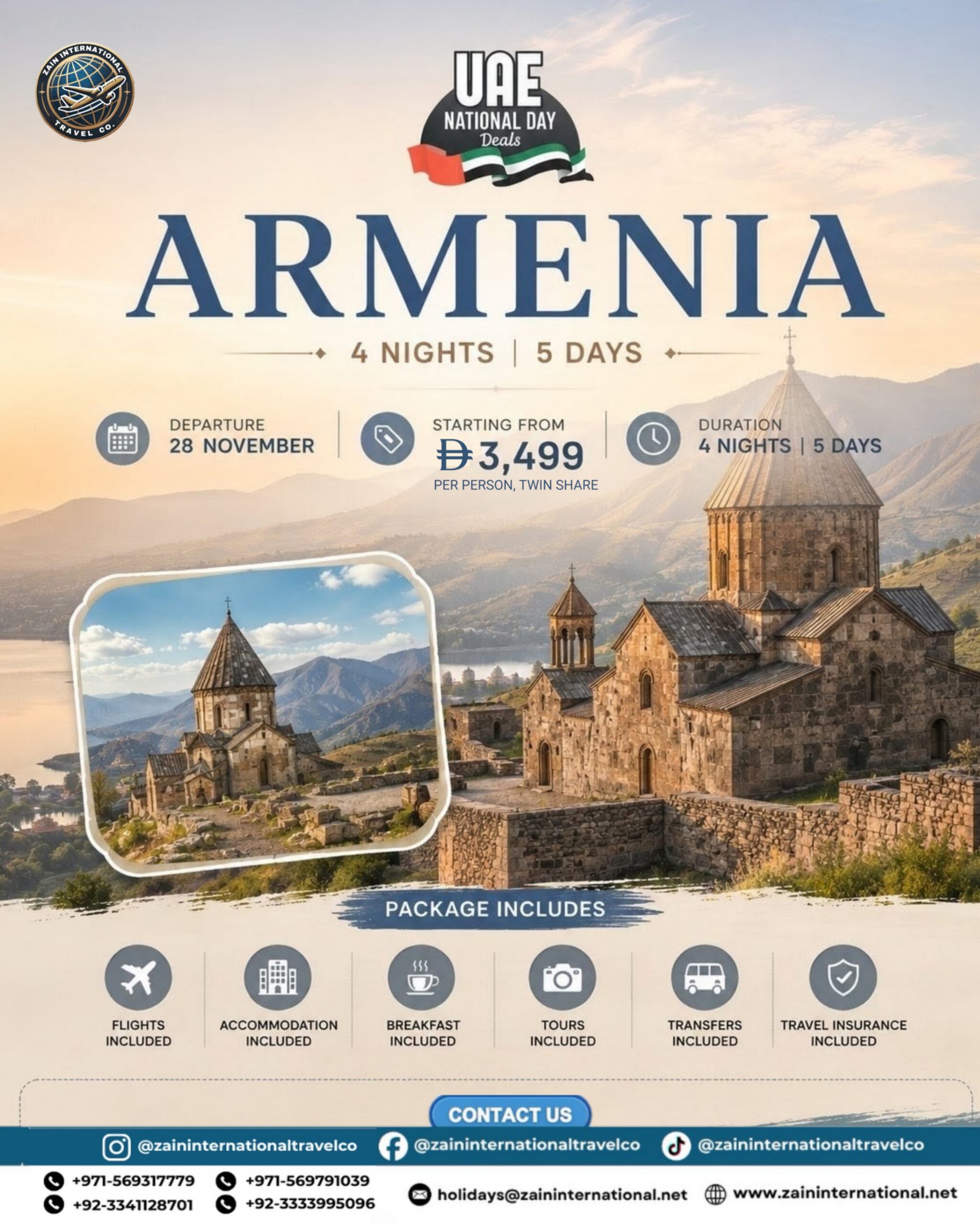 Armenia package option 1, UAE National Day Deals